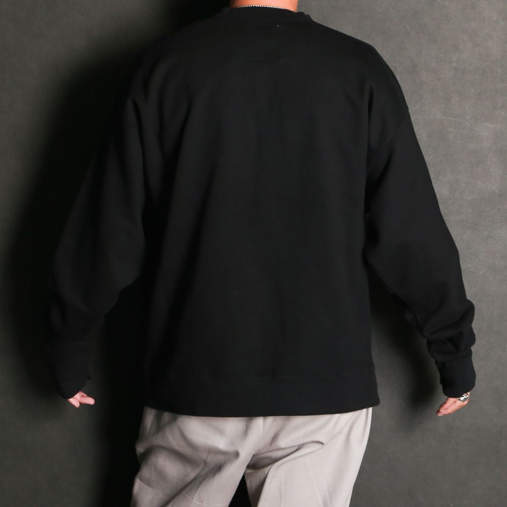 Cat Printed Sweatshirt - BLACK / キャット プリント スウェットシャツ / J17PO782