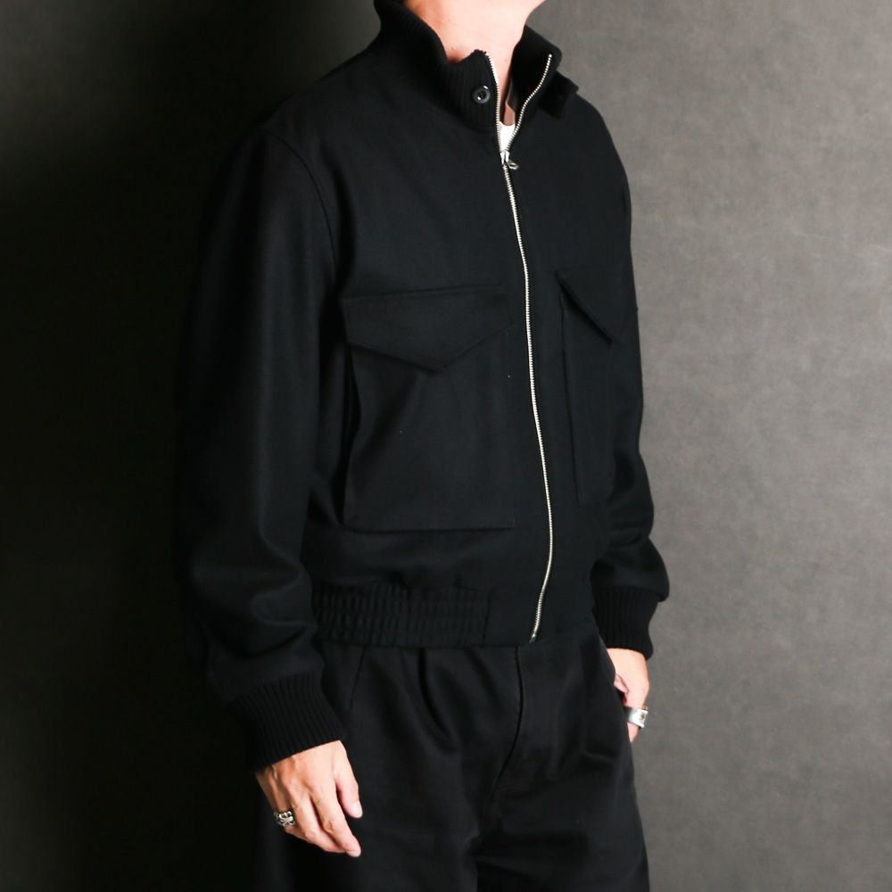Wool Light Melton Flying JKT - BLK / 2510-9001