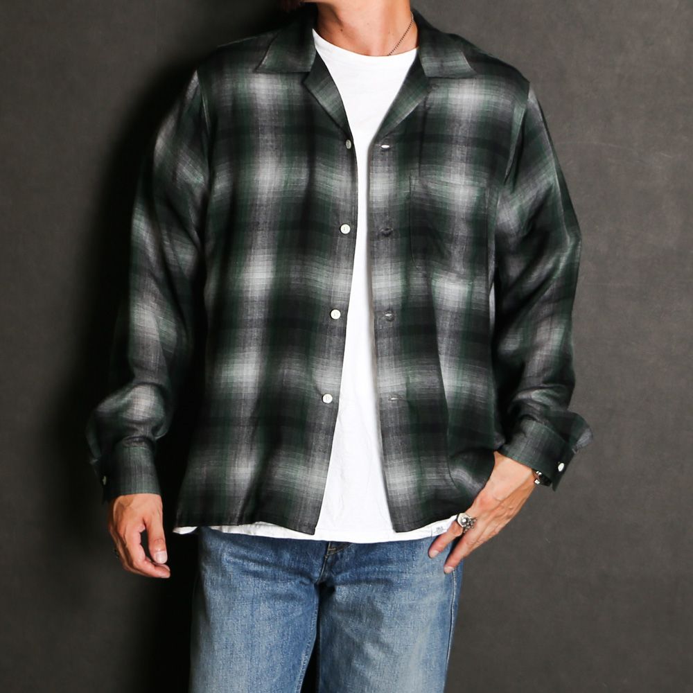 【ラスト1点-サイズ3】 T.Rayon Ombre Open Collar Shirt  - GPT / MDFBF09501