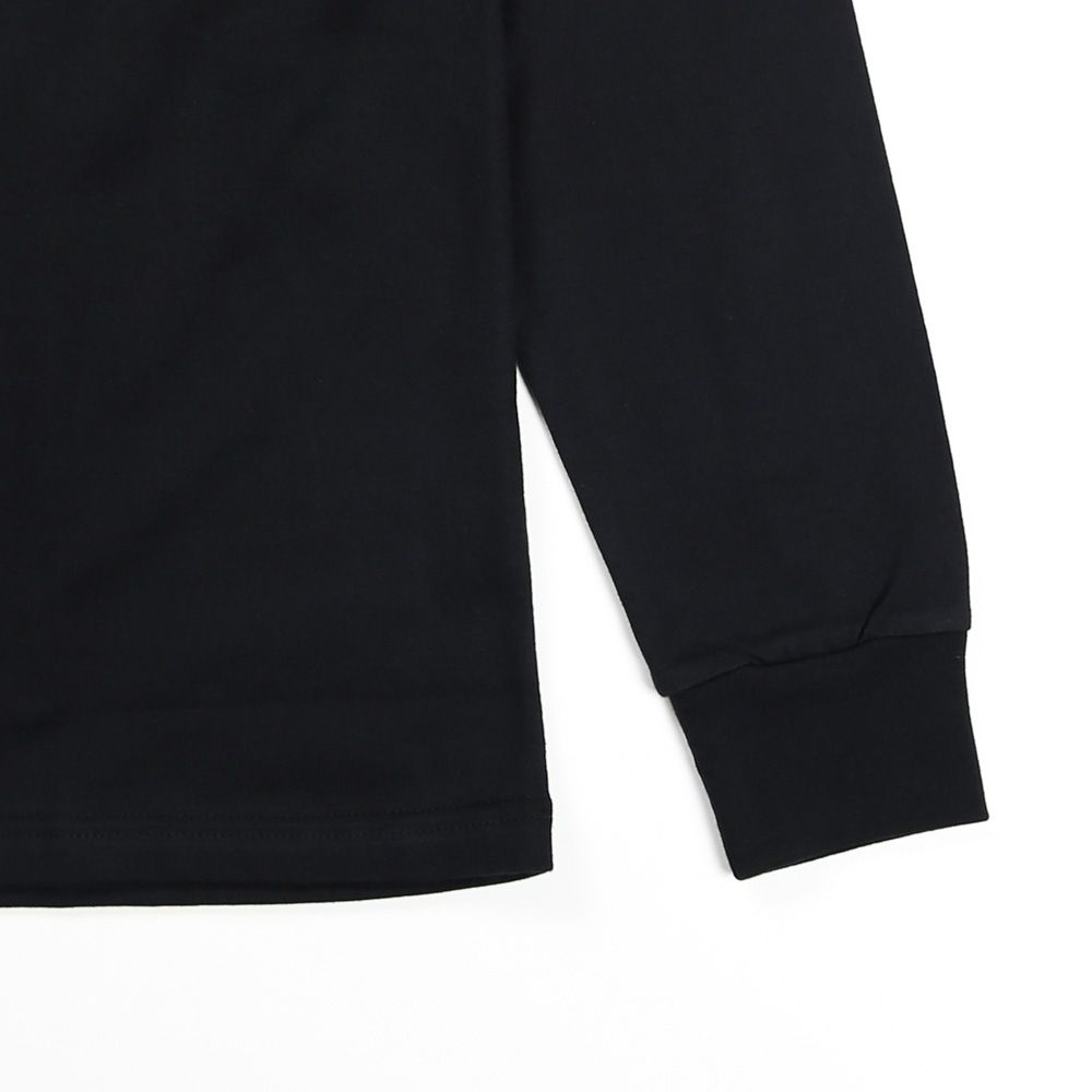 SANS SERIF LOGO L/S TEE - BLACK × GOLD / ロングスリーブTシャツ / 14178J-W