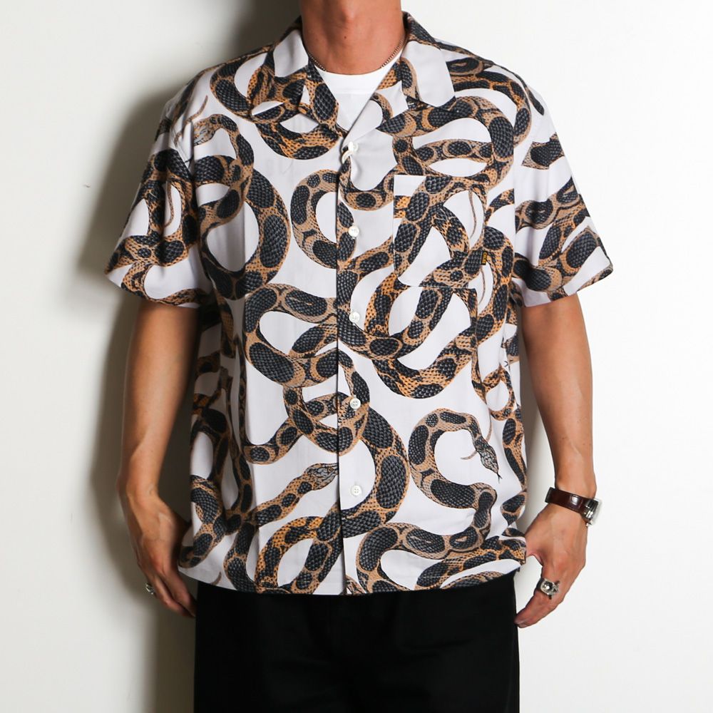 ALLOVER SNAKE PATTERN S/S SH / スネークパターン オープンカラーシャツ / CL-26SS007ULT