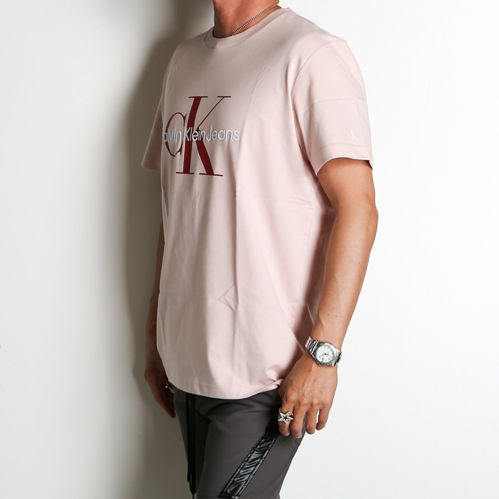 【ラスト1点-サイズS】 A- MONOGRAM EMBRO W/O BOX REG SS - SEPIA ROSE / Tシャツ / J320770