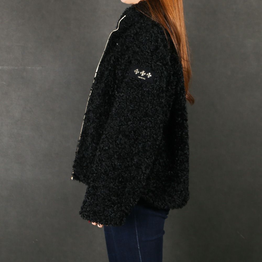 【レディース】 LUELA ルエラ - BLACK / ボア スタンドカラーブルゾン (フリース) / LJXA0041033588