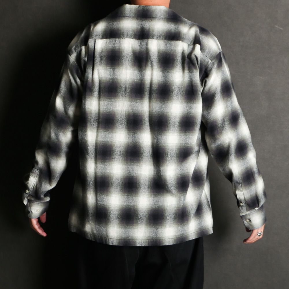 C.Flannel Ombre Open Collar SH - BLT / 2509-5004