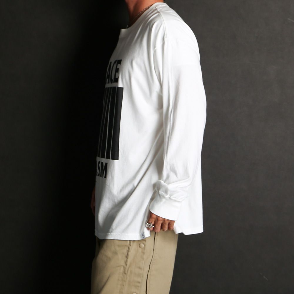 7 BARS LONG SLEEVE TEE - WHITE / グラフィック Tシャツ / KR-TEE-U03