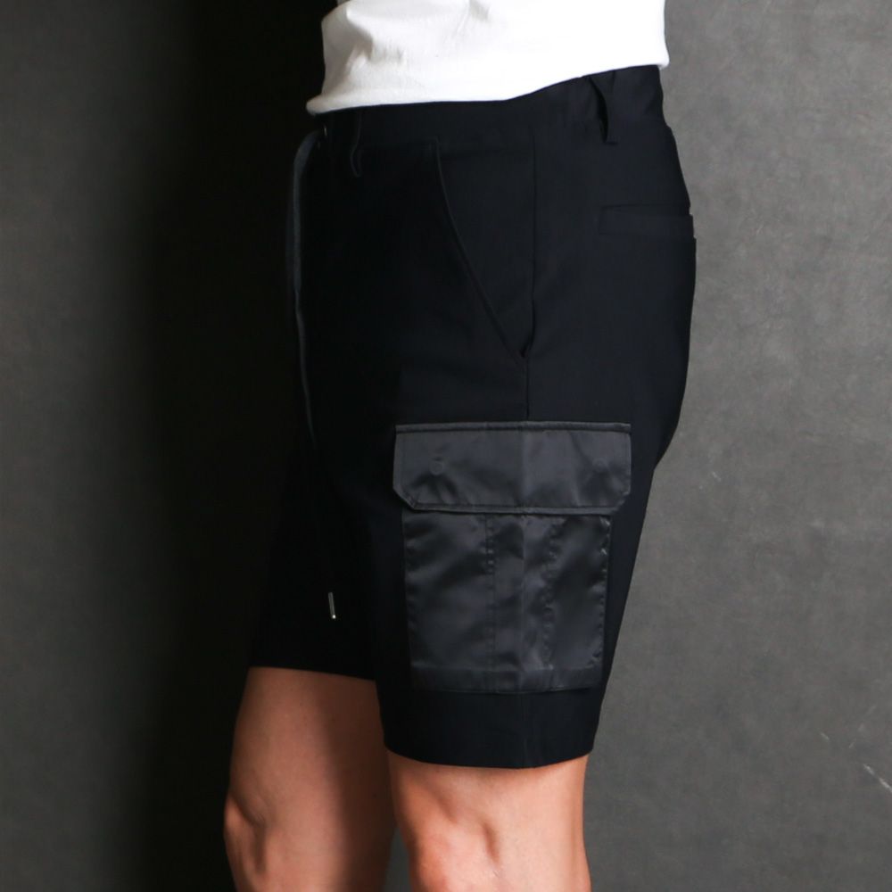 DARRELL CARGO SHORTS - BLACK / カーゴ ショートパンツ / RC40-HP-005