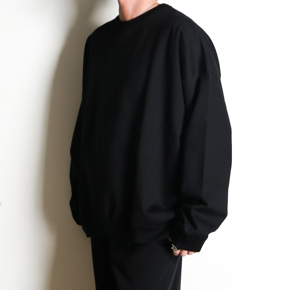 HUGE SWEAT - BLACK / オーガニックコットンヘビー吊裏毛 - ヒュージスウェット / A26A09CS01C