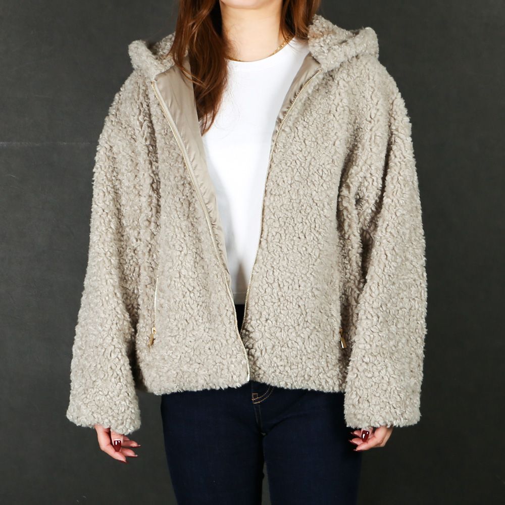 【レディース】 IPAMA イパマ - L.GRAY / ボア フードブルゾン (フリース) / LJXA0042033588