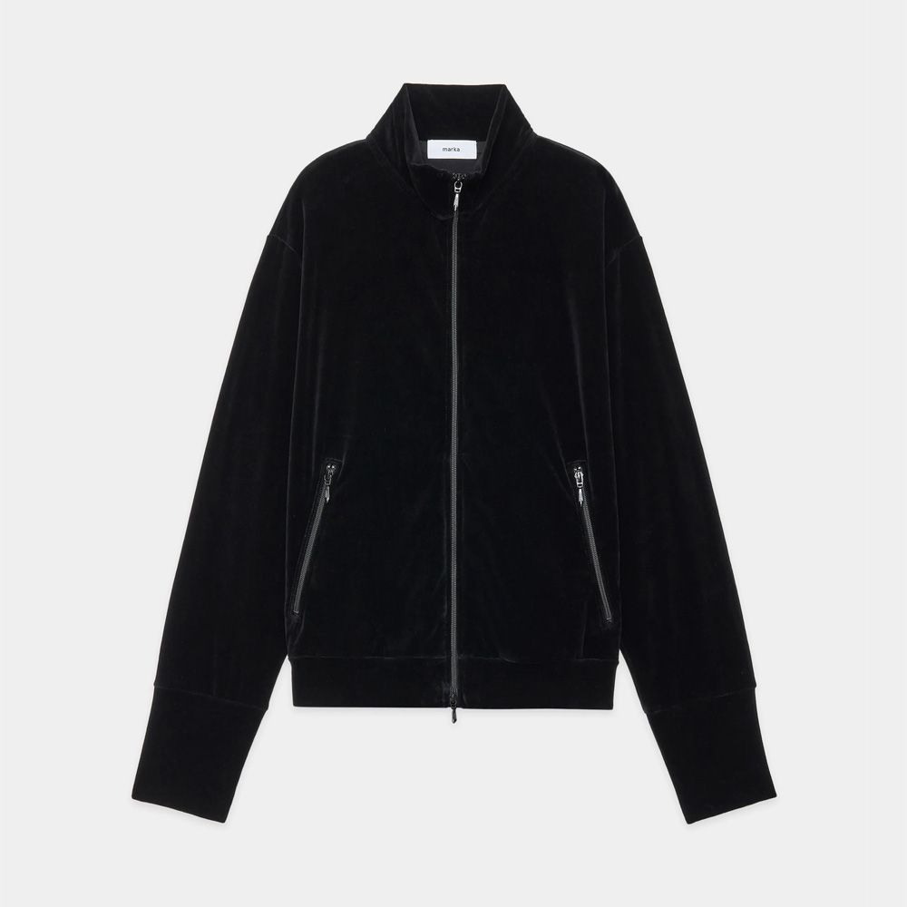 Full Zip Track Jacket - dark navy / オーガニッコットンベロア - フルジップトラックジャケット / M25C19CS01C