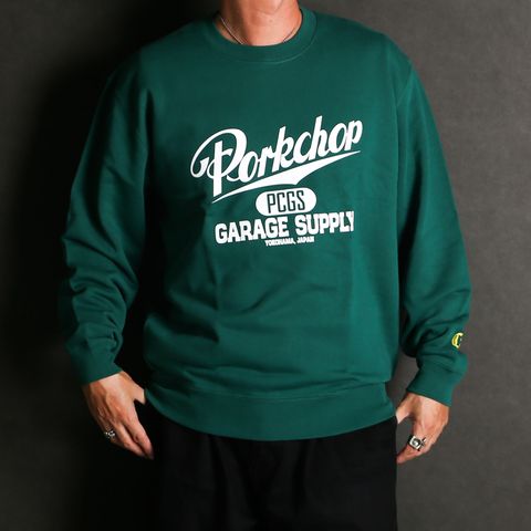 SCRIPT COLLEGE SWEAT - GREEN / スウェット