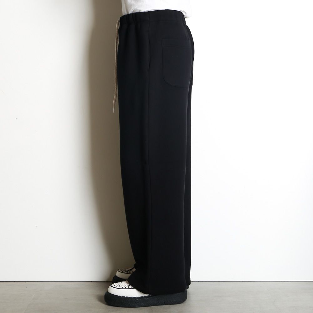 Wide Jacquard Sweatpants - Black / ワイドシルエット スウェットパンツ / SN-631A