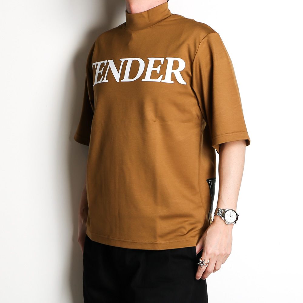 "TENDER"LOGO MOCK NECK TEE / GY-TO-4231