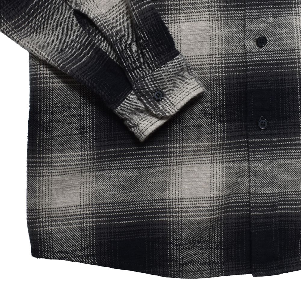Heavy Cotton Flannel Ombre Work Shirt  - BLT / MDFBF09503