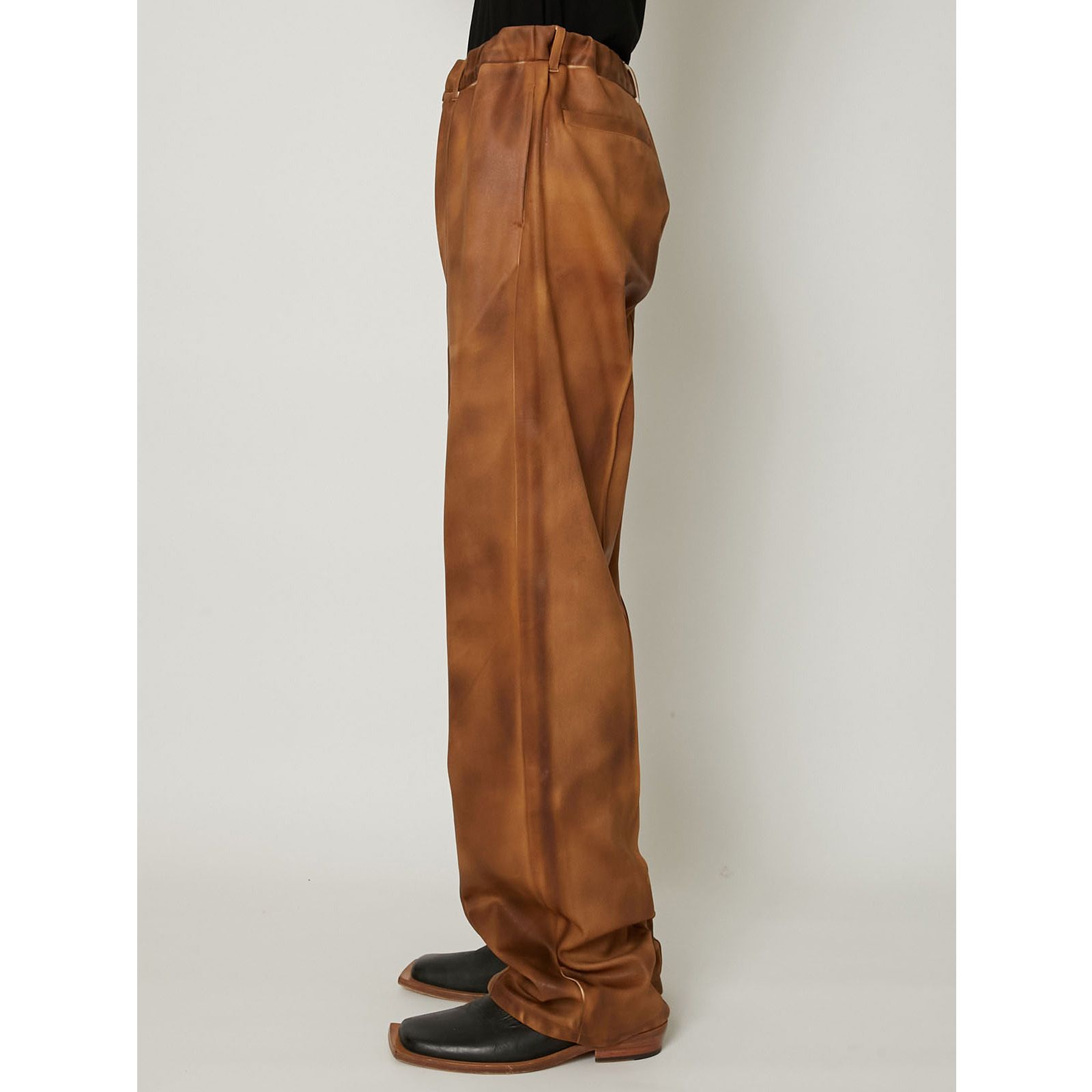 "LEATHER COATING JERSEY" EASY TROUSERS / トラウザー / TA24SS-PT091