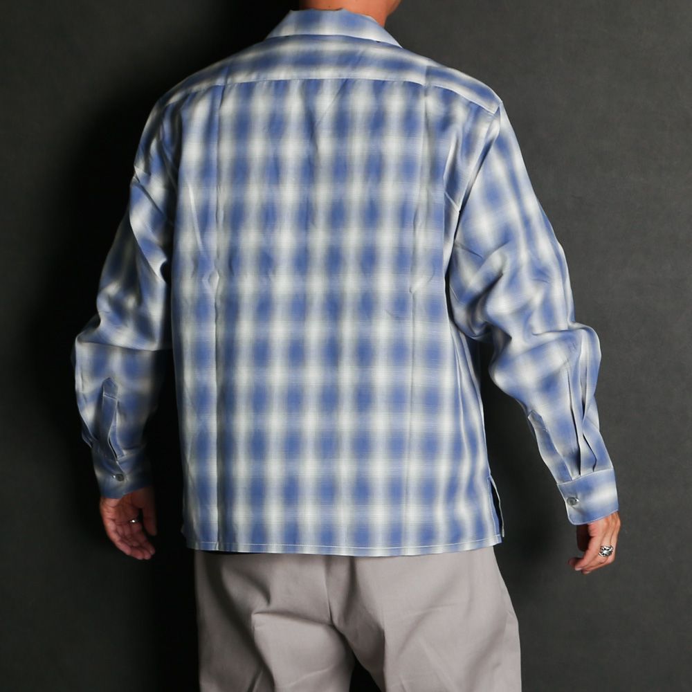Ombre Check L/S Shirt (26aw) - Blue / オンブレチェックシャツ / HS-070326