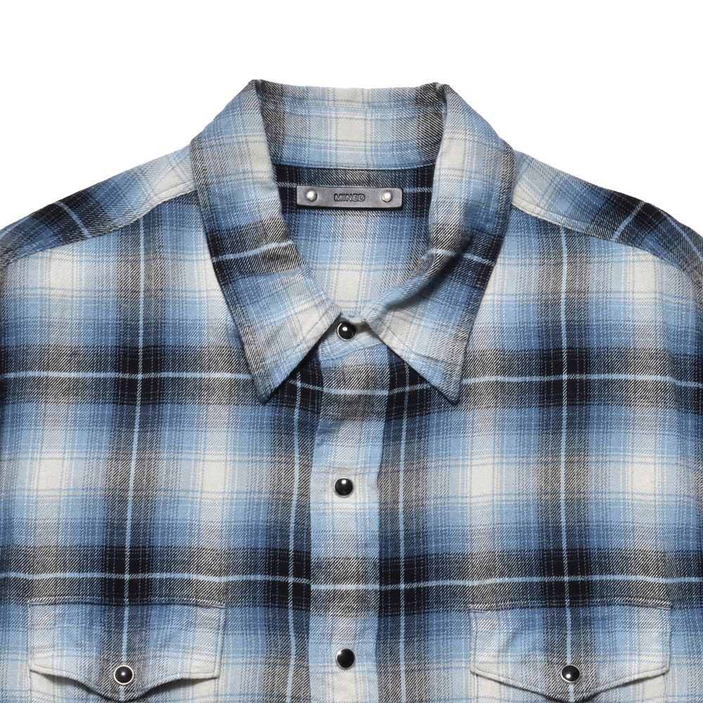 R.Flannel Ombre Western Shirt  - BPT / MDFBF10502