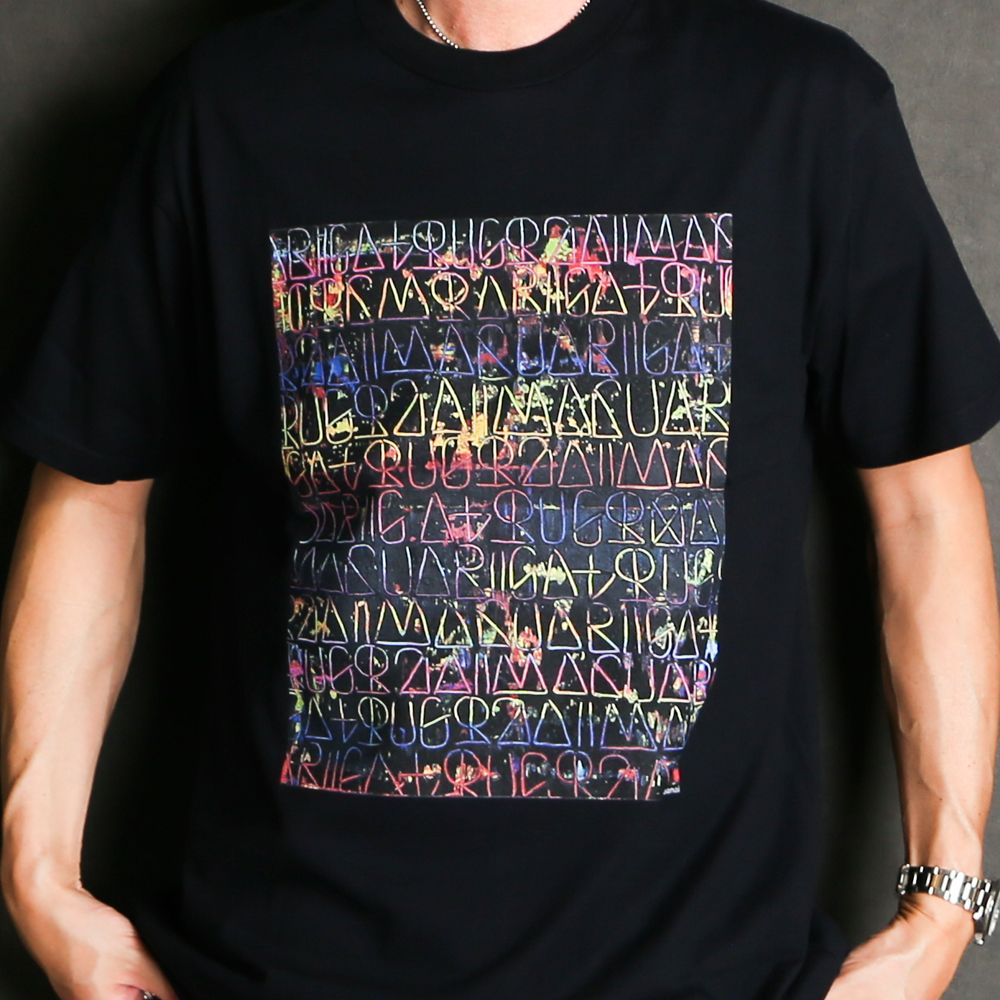 × baanai / "EXPERIMENTALISM" Black T-SH EXPERIMENTALISM T-SH / 2206-6003