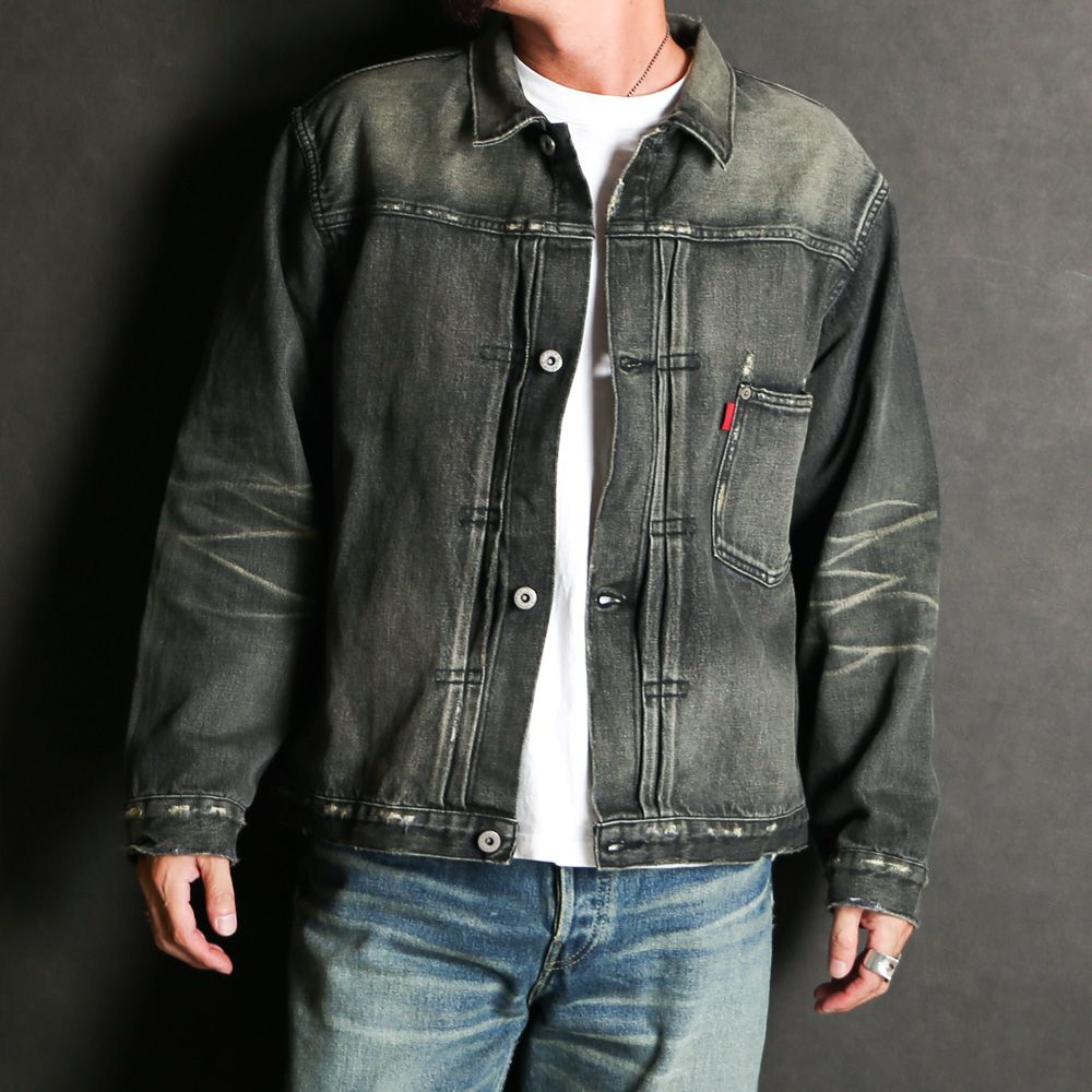 MVC type-I tracker jacket (used washed) - Black / デニムジャケット / MVC-JK04