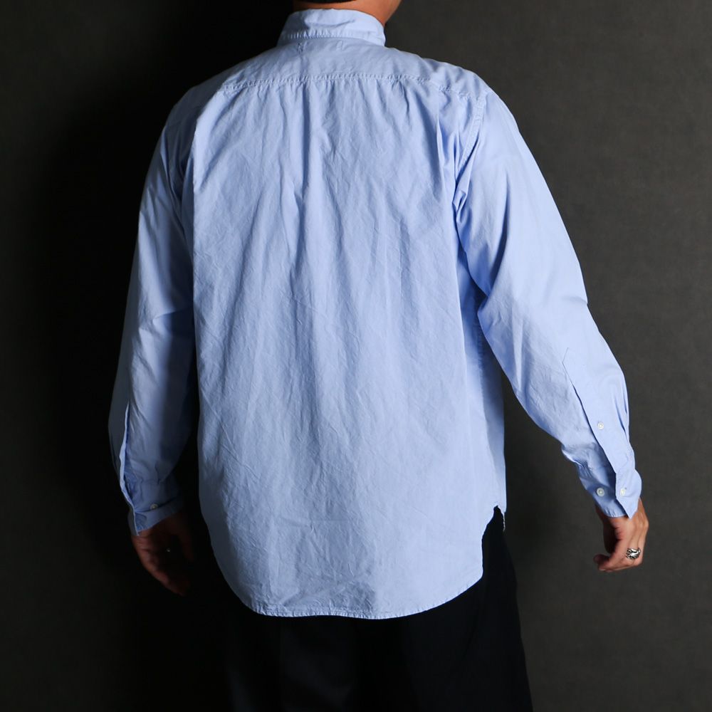 REGULAR COLLAR SHIRT - SAXE / オーガニックコットンシルク120/2タイプライター - レギュラーカラーシャツ / M25C13SH01C