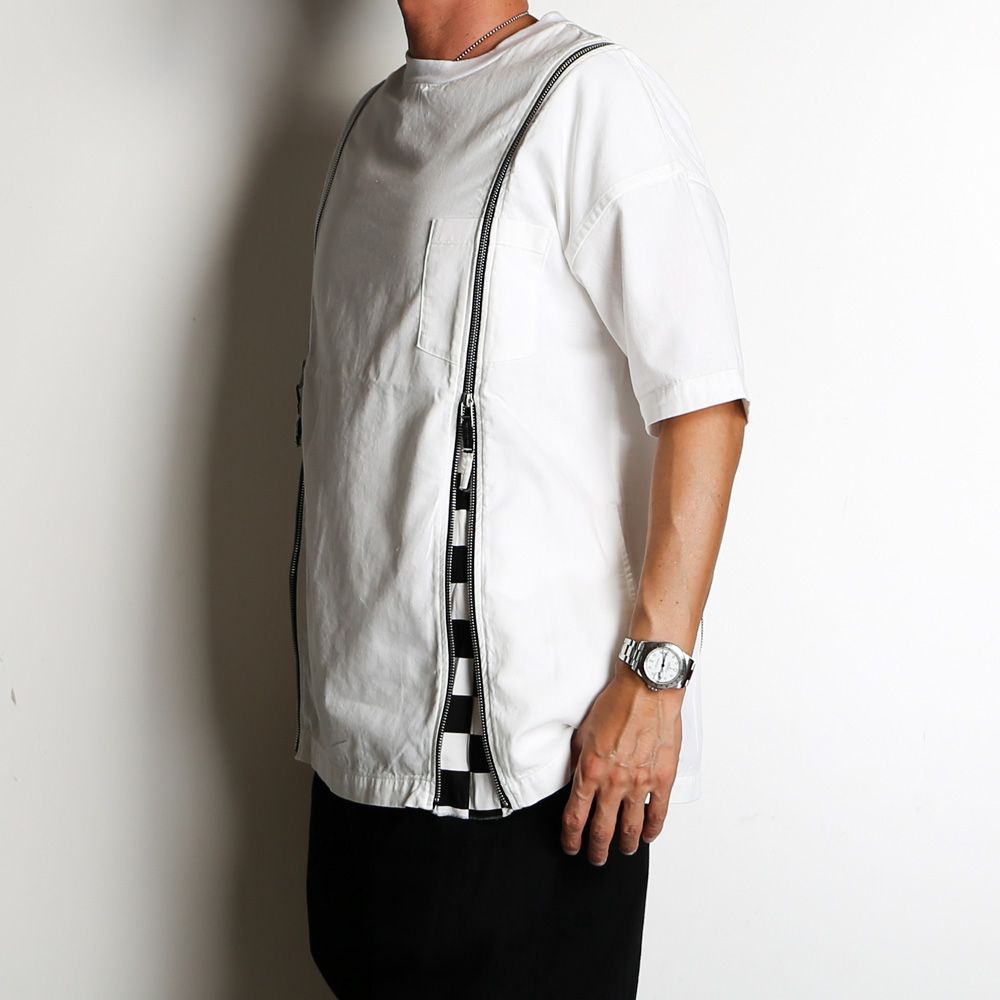 【ラスト1点-サイズ3】 OLD PARK×MINEDENIM / Zip Wide Denim T-SH / MND-23SSOP001-07