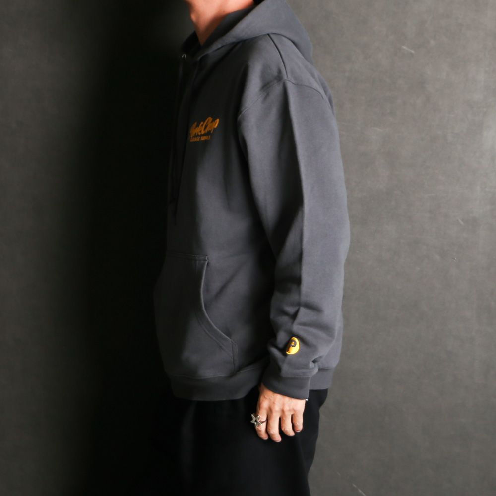 SCRIPT PORK HOODIE - ASH BLACK / プルオーバーパーカー