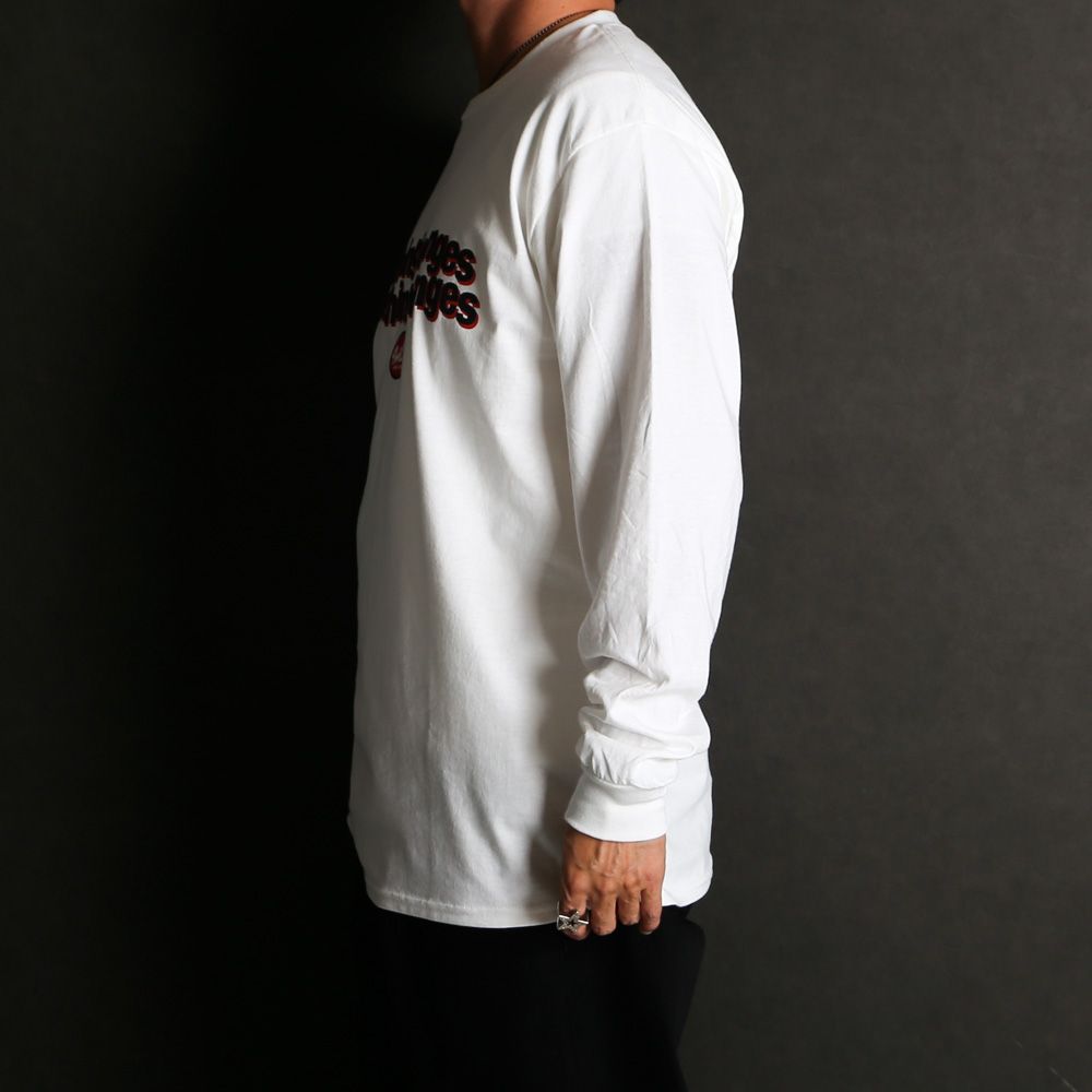 NC OVAL SCRIPT L/S TEE - WHITE / ロングスリーブTシャツ