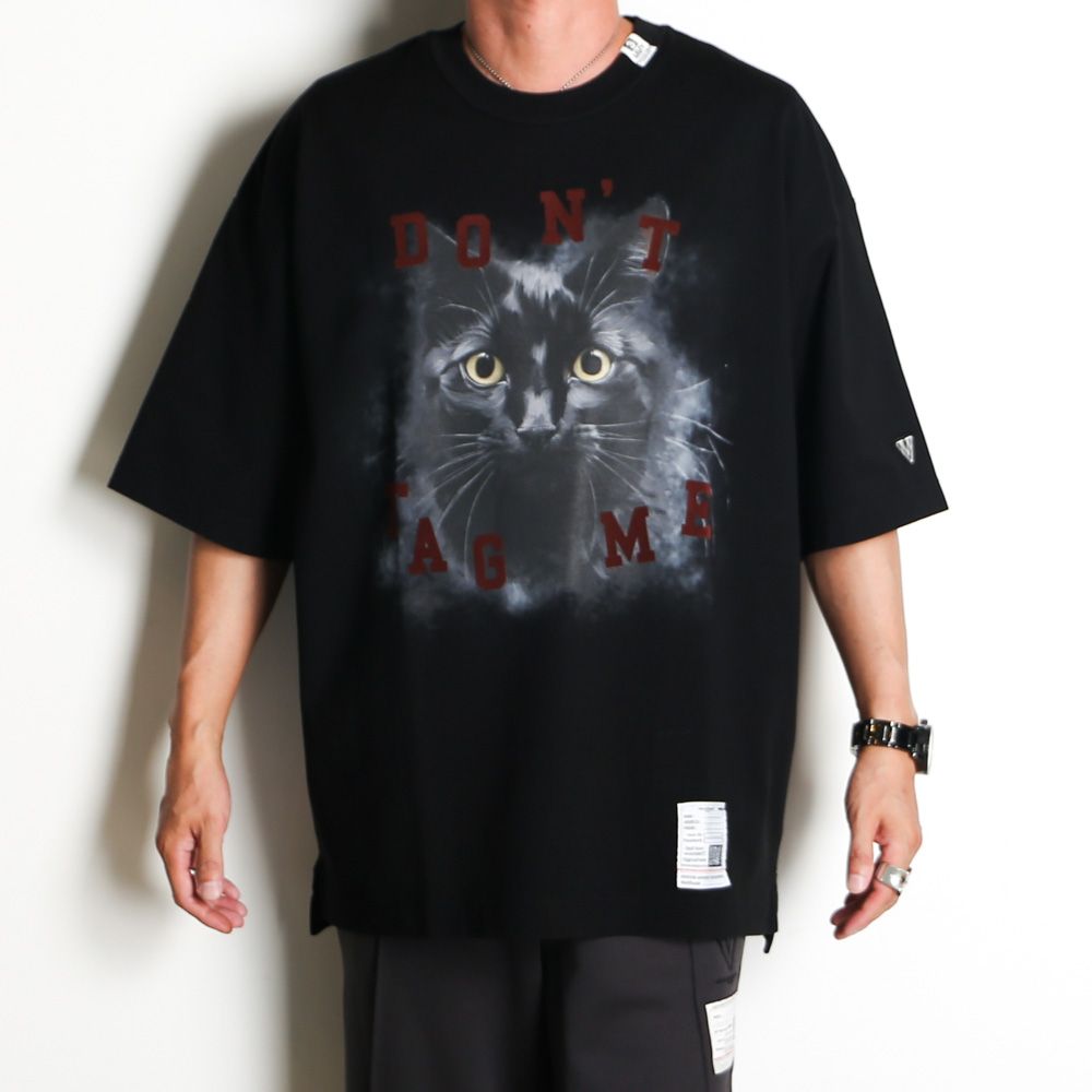 Cat Printed T-shirt - BLACK / キャット プリント Tシャツ / J17TS823