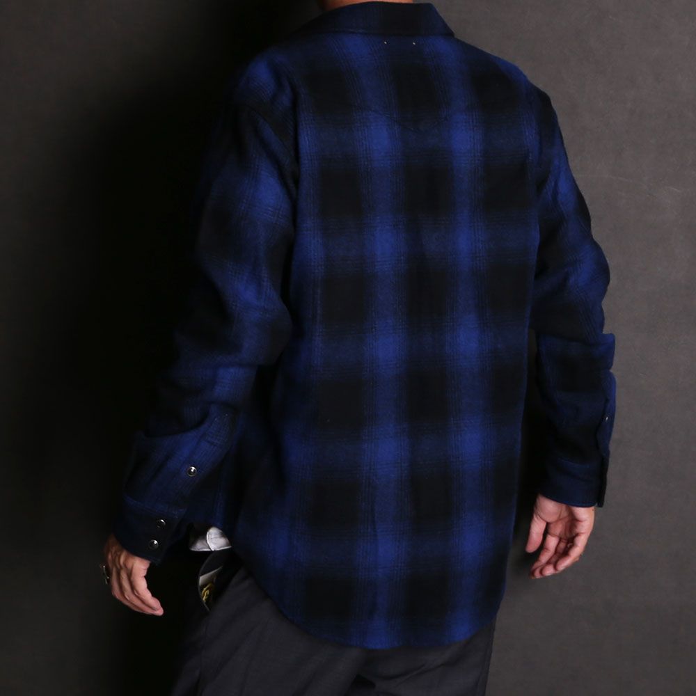 MINEDENIM - Ombre Check Flannel RF Western SH / 2310-5001