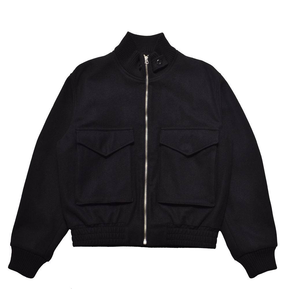 Wool Light Melton Flying JKT - BLK / 2510-9001
