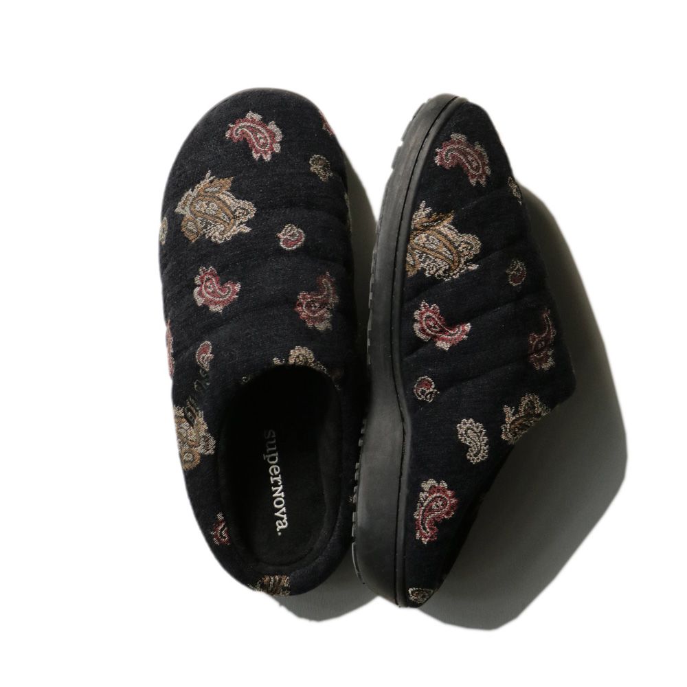SUBU × superNova. - Velvet Jacquard - Black / サンダル - ベルベットジャガード / SNSB-007A
