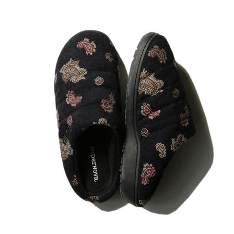 SUBU × superNova. - Velvet Jacquard - Black / サンダル - ベルベットジャガード / SNSB-007A