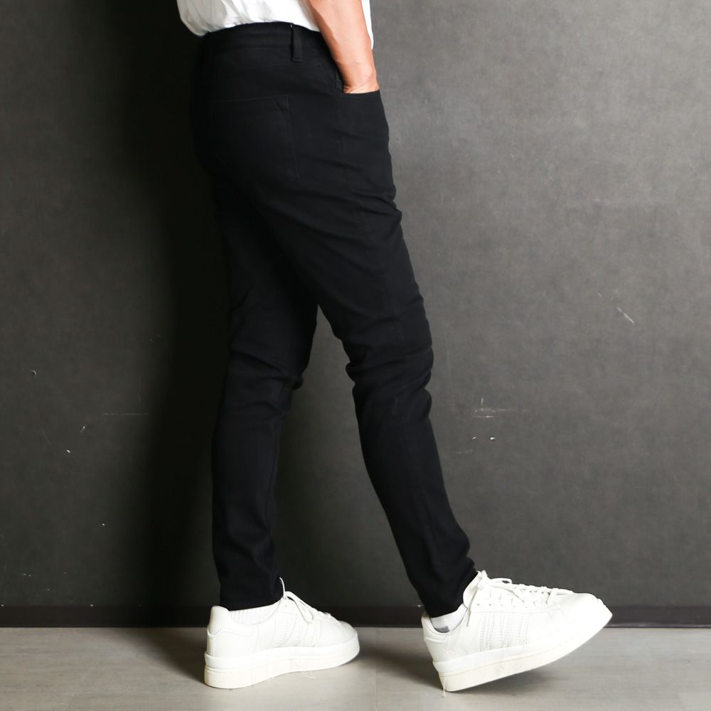 MICK DENIM JERSEY - BLACK / ジャージーンズ / BASIC-ST-020