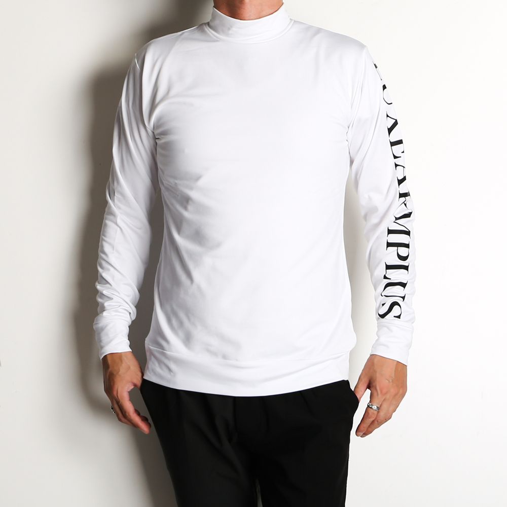 BACK BIG LOGO HIGH NECK T-SHIRTS / バックロゴ モックネックTシャツ / LAT-22002