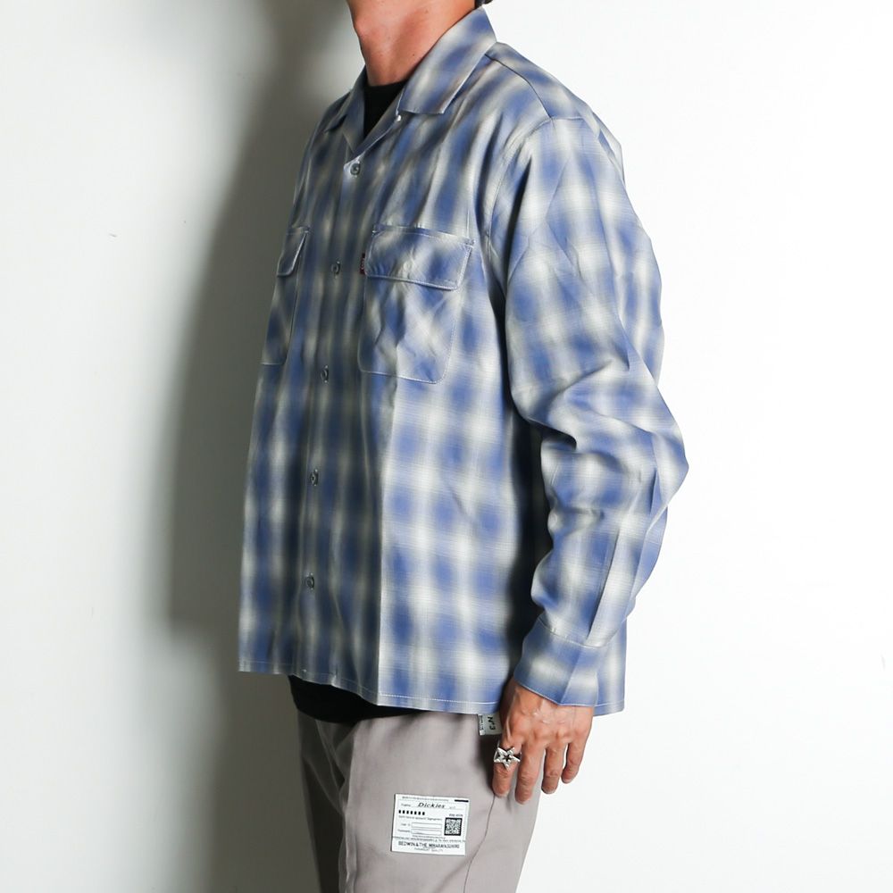 Ombre Check L/S Shirt (26aw) - Blue / オンブレチェックシャツ / HS-070326
