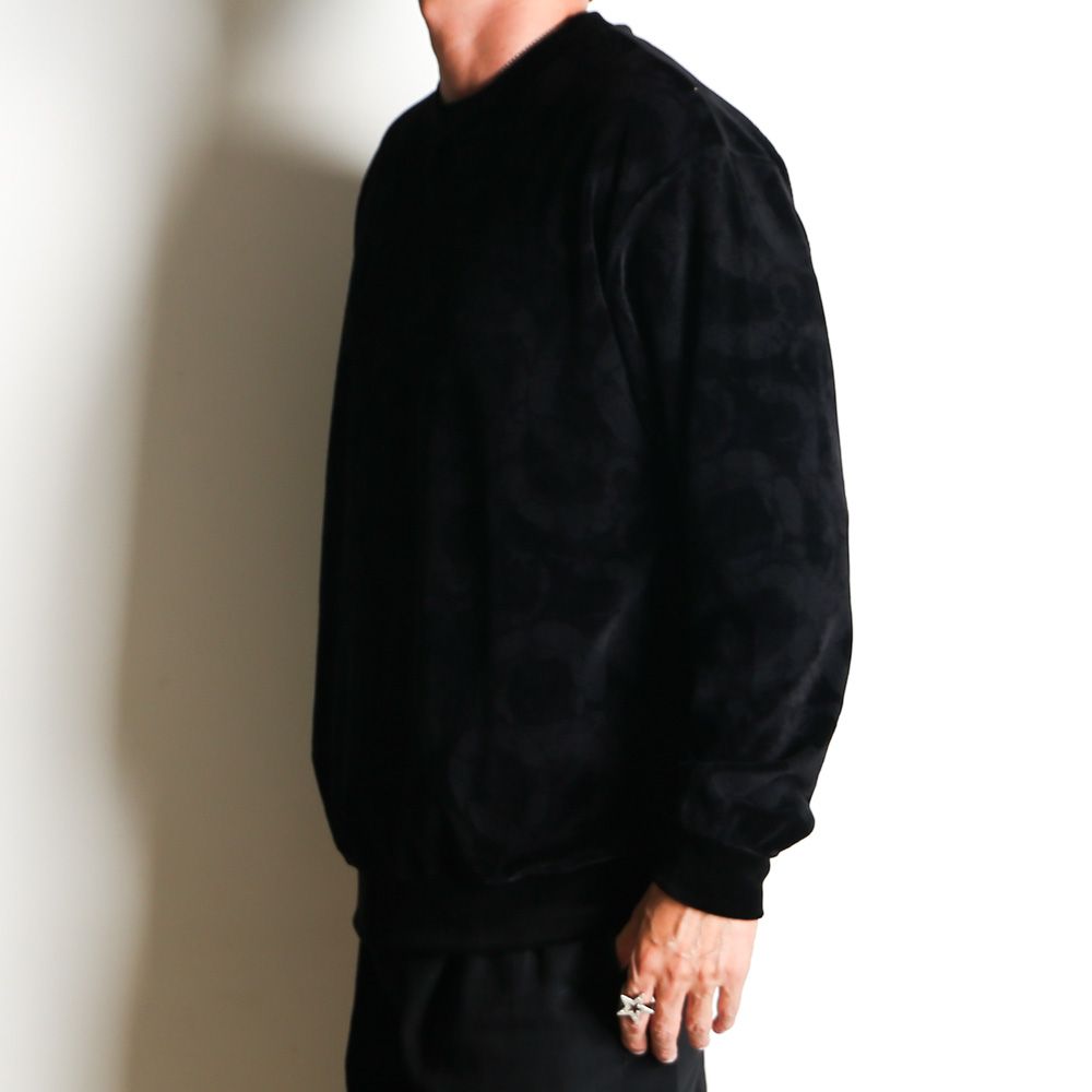 JQ VELOUR CREW NECK CS ＜SNAKE PATTERN＞ / スネークプリント ベロアカットソー / CL-25AW001SNK