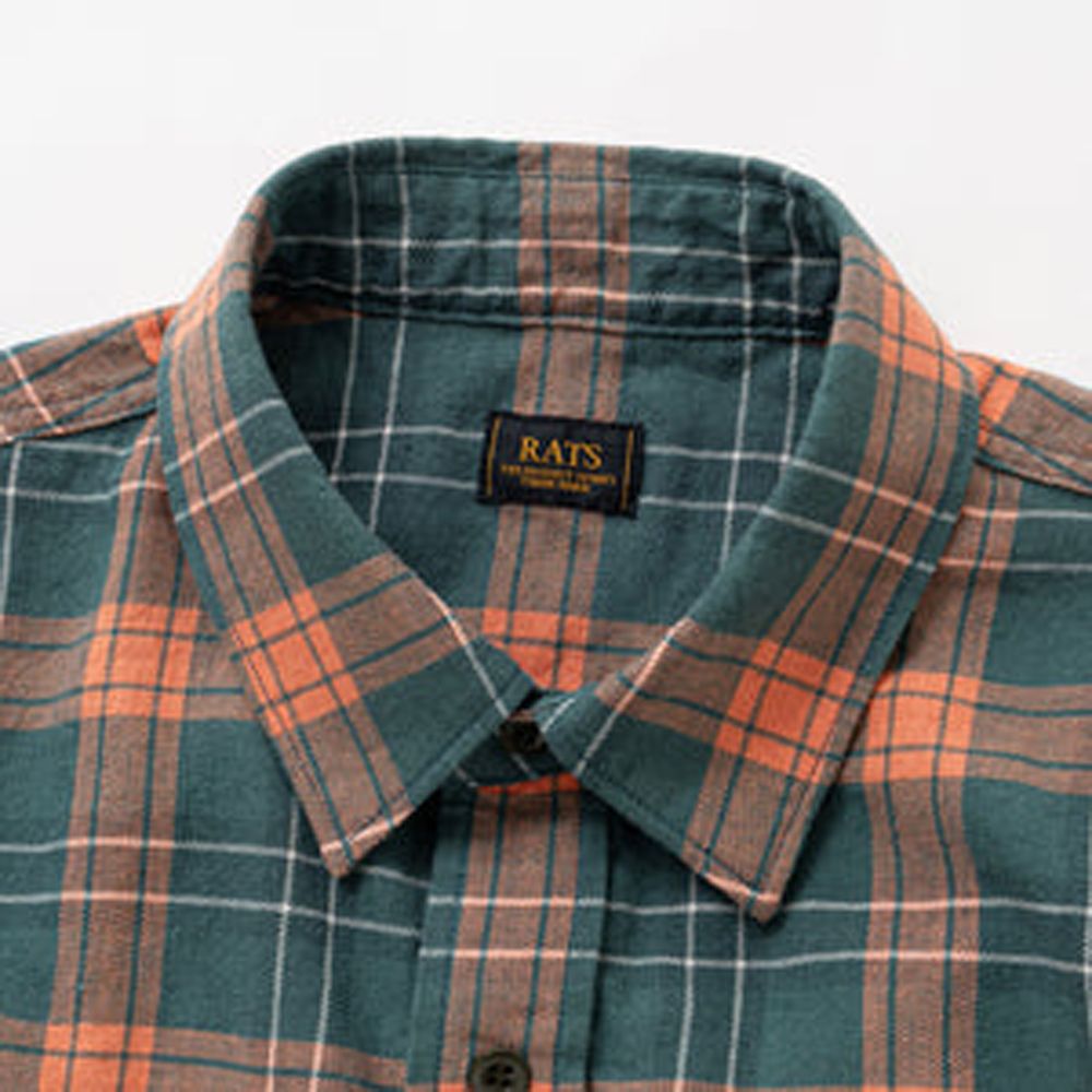 COTTON LINEN CHECK SHIRT / コットンリネン チェックシャツ / 26'RS-0206