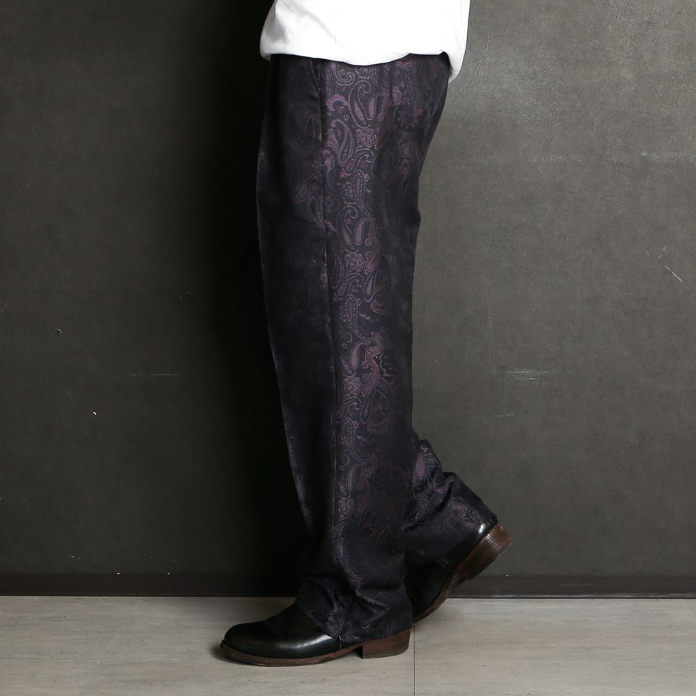 Straight track pant - Jacquard / トラックパンツ ペイズリージャガード / SN-423A