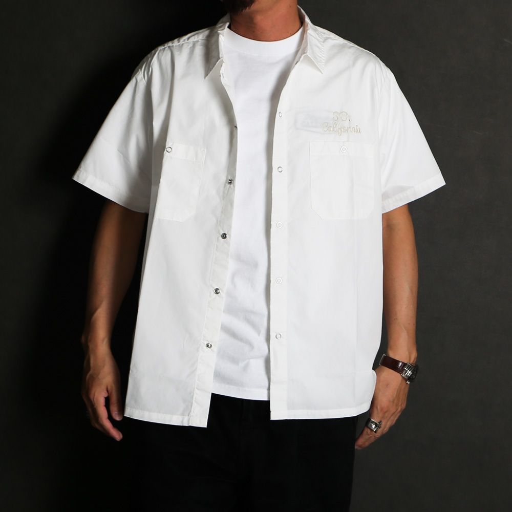 SD Dress Work Shirt SS - White / ワークシャツ / SHOSD220