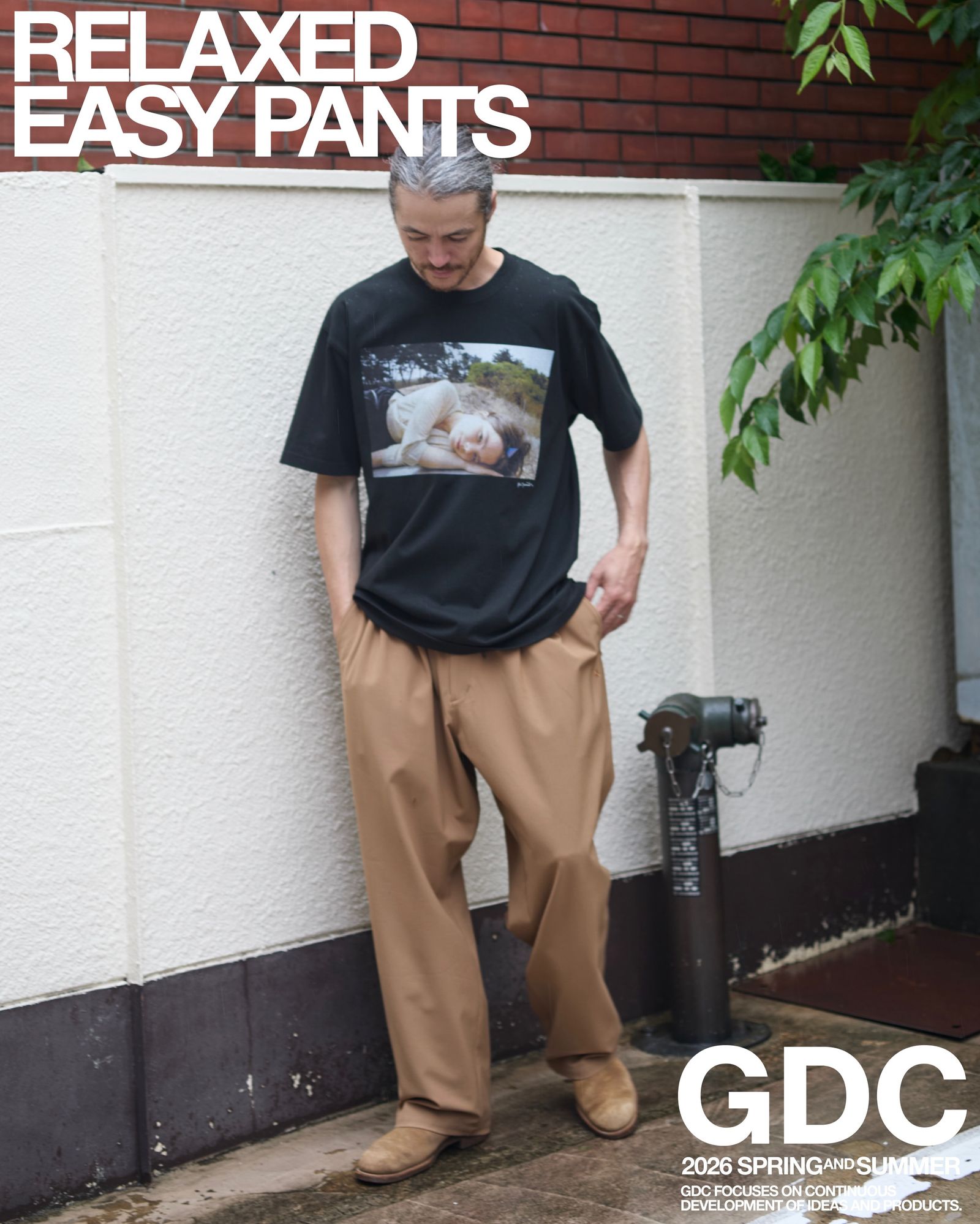 GDC - 【Bjork by Kevin Cummins×GDC】 Color Tee - BLACK / Tシャツ
