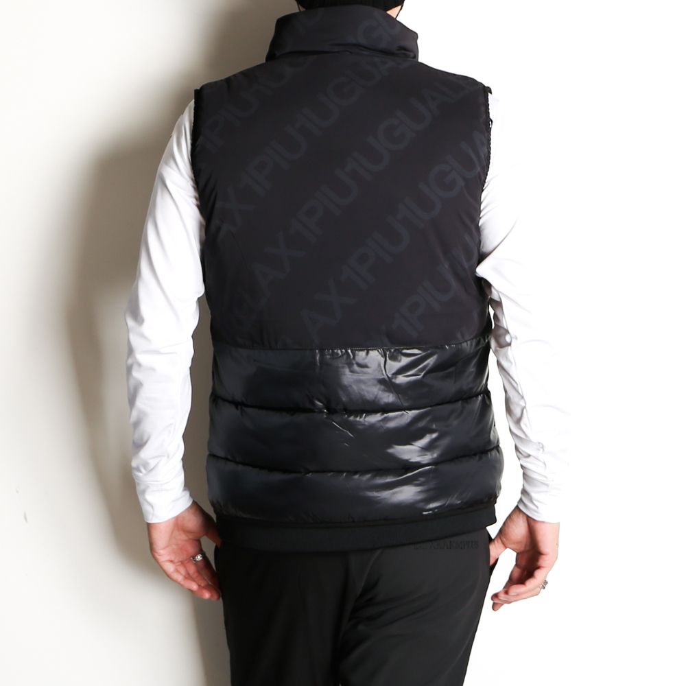 DIAGONAL LOGO VEST / 総柄ロゴパデッドベスト / USO-22073