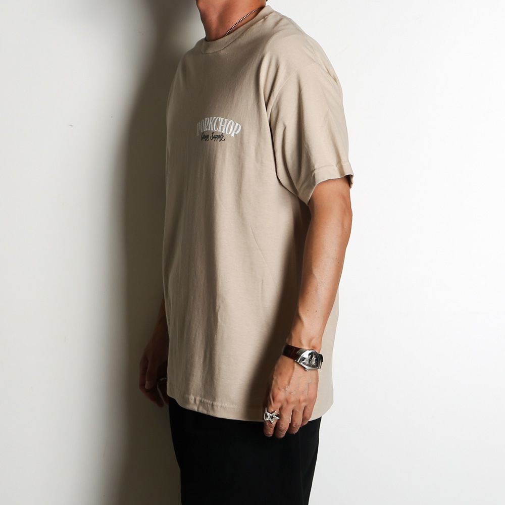 PCP BACK TEE - SAND / ショートスリーブTシャツ