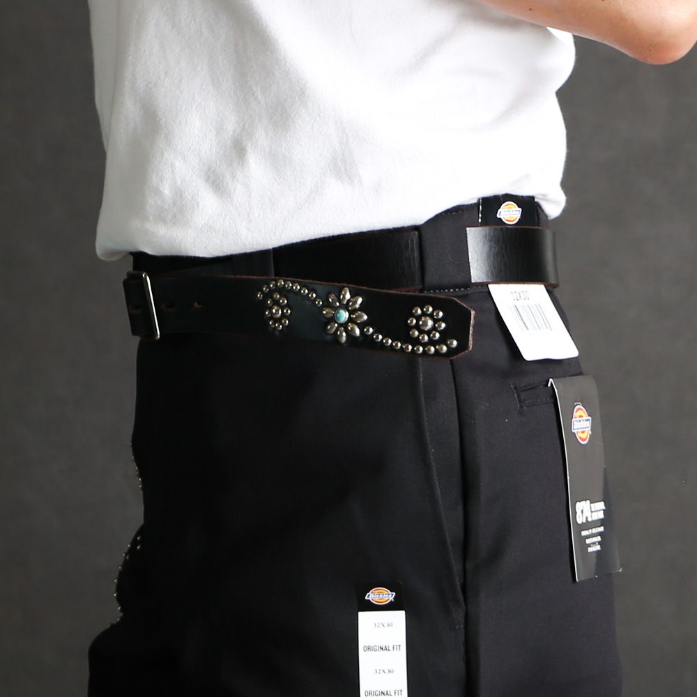 Belt End Only #25 Turquoise LG 1.25 - Black / ベルト / BLZAD430
