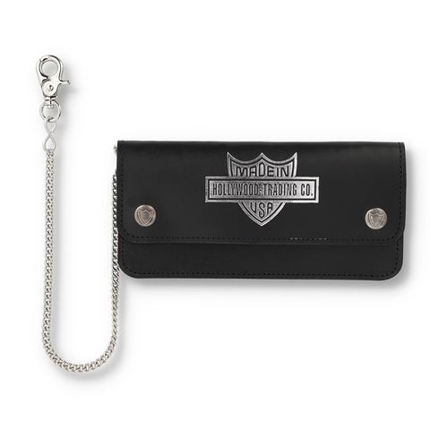 T-1 Wallet #Shield Foil Biker Wallet W/Chain - Black / T-1 ウォレット / OTZWX500
