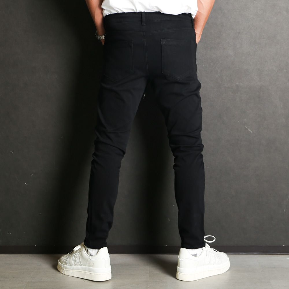 MICK DENIM JERSEY - BLACK / ジャージーンズ / BASIC-ST-020