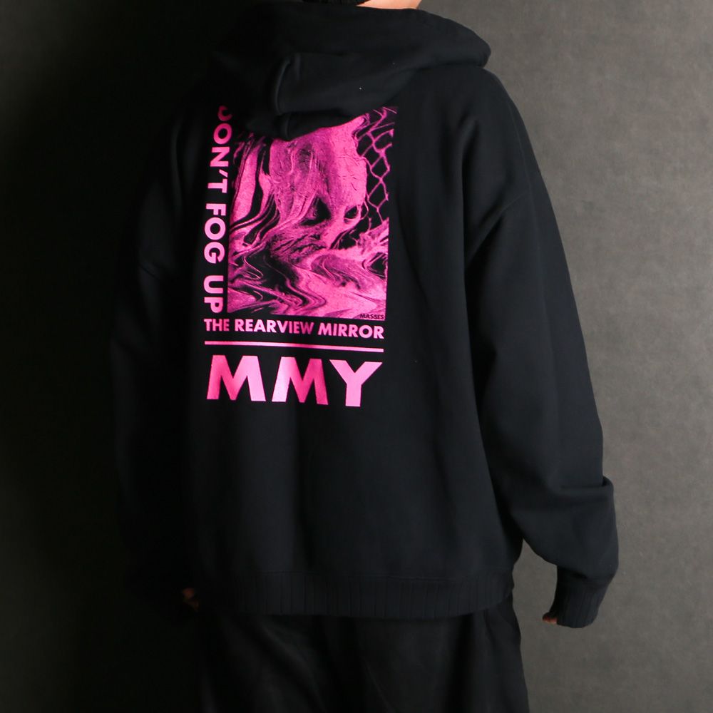 【ラスト1点-サイズ46】 MASSES × Maison MIHARA YASUHIRO / DON'T FOG UP PRINT HOODIE - BLACK / プルオーバー パーカー / C15HD043