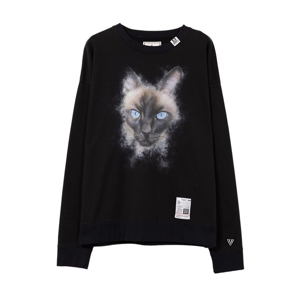 ミハラヤスヒロ 22AW ベアスウェット Maison MIHARA YASUHIRO - Cat Printed Sweatshirt - BLACK