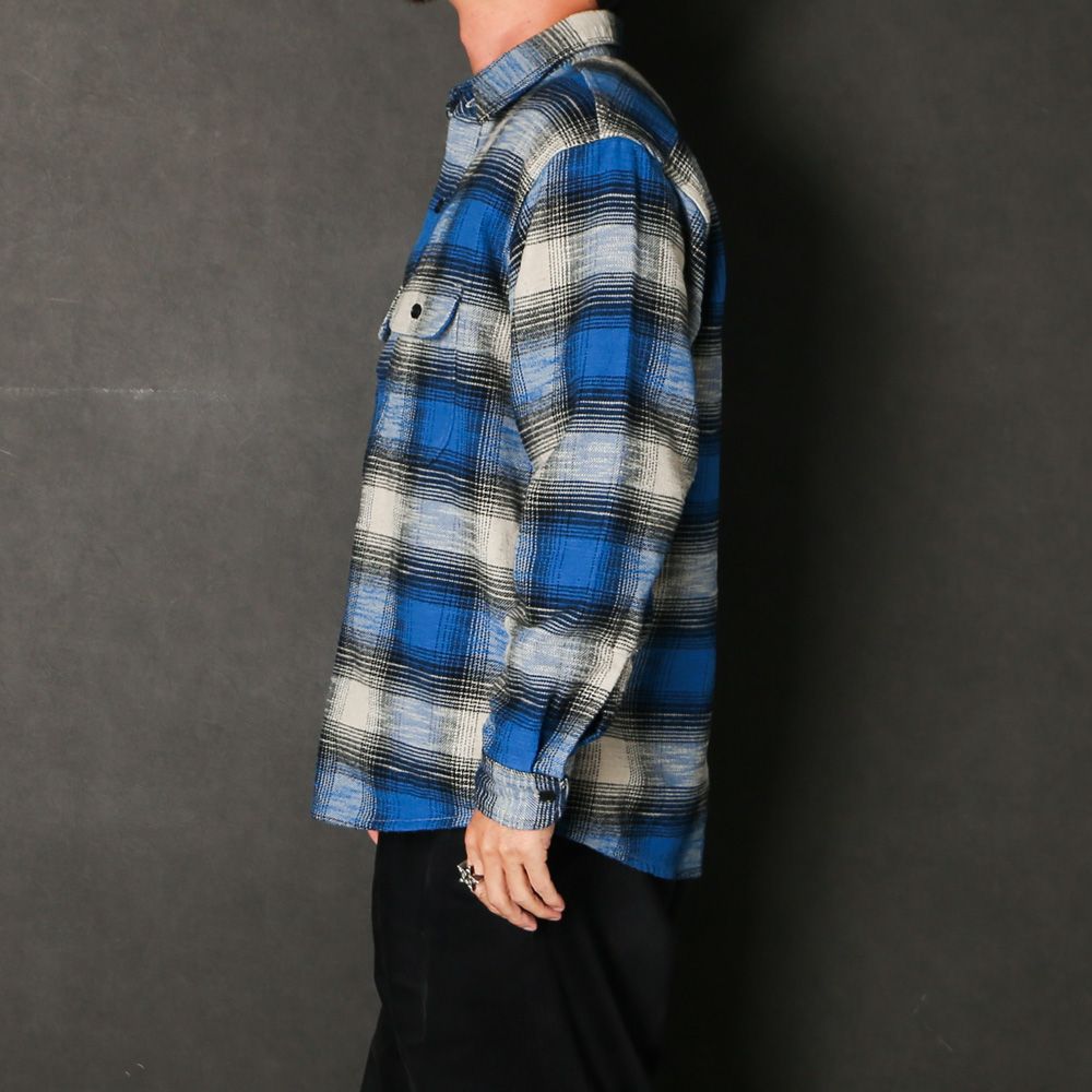 Heavy Cotton Flannel Ombre Work Shirt  - BPT / MDFBF09503