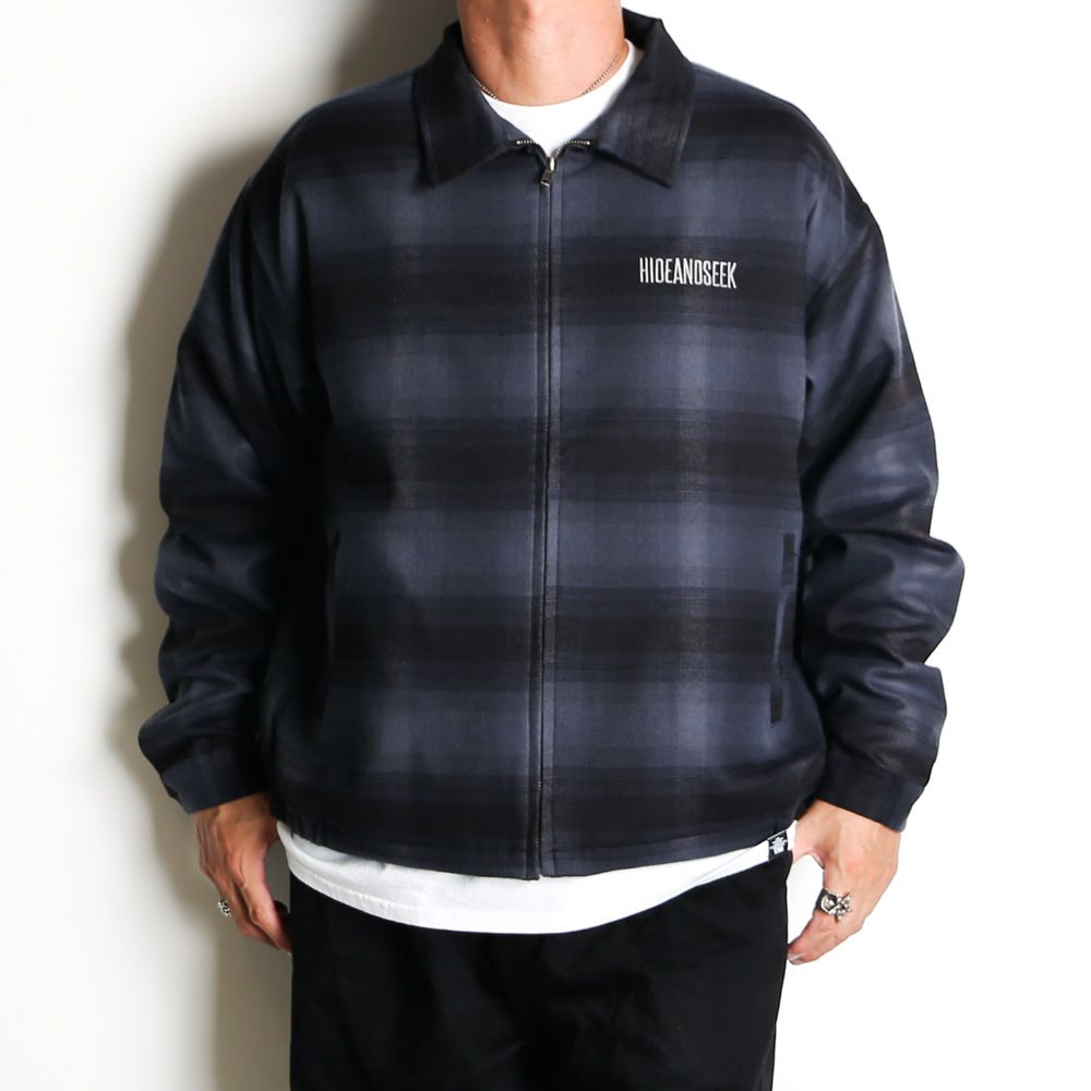 HideandSeek - Check Harrington Jacket - BLK / チェックジャケット / HJ-090524 |  chemical conbination