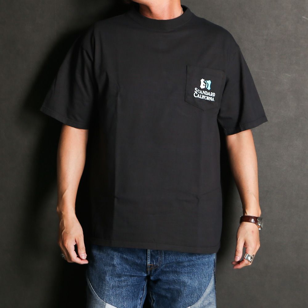 SD Heavyweight Shield Logo Pocket T - Black / Tシャツ / TSOAF100
