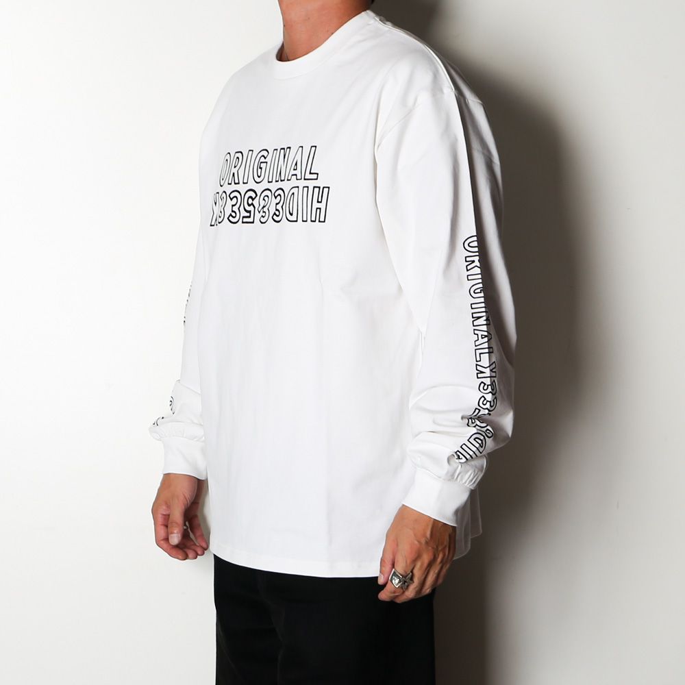 " HIDEANDSEEK × Toru Nishiura " / Original L/S Tee - WHT / Tシャツ / H30th-091526